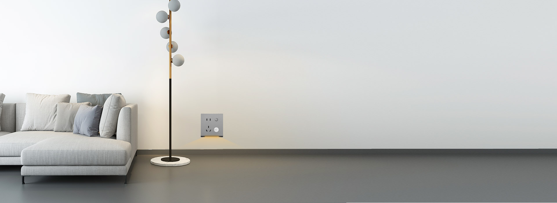 大角度、大范圍靈敏感應 正泰地腳燈插座...