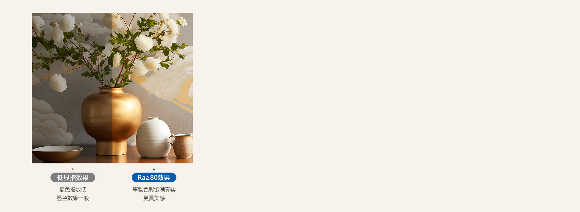 Ra≥80真實顯色，照出事物本真色彩 ...