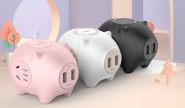 好用的排插推薦:正泰Sunrise7系列小豬創意排插 好用的排插推薦:正泰Sunrise7系列小豬創意排插