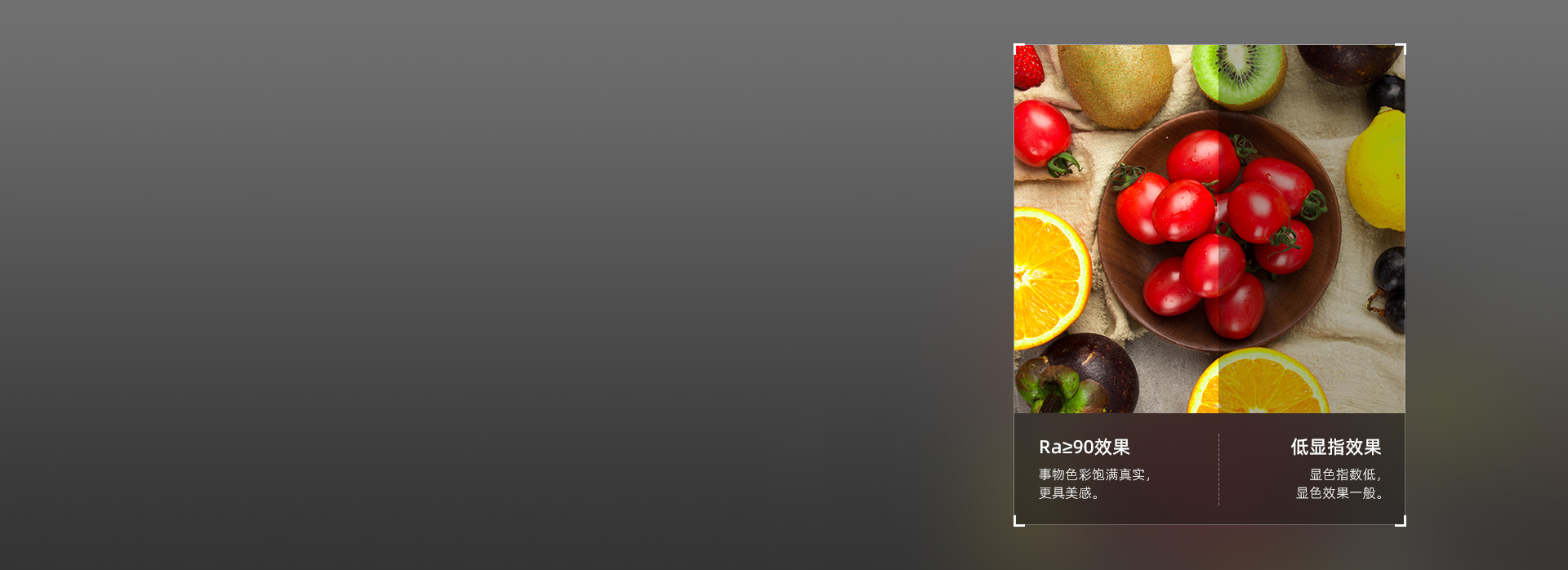 陽光般顯色，濾鏡般美感 顯色指數(shù)Ra≥...