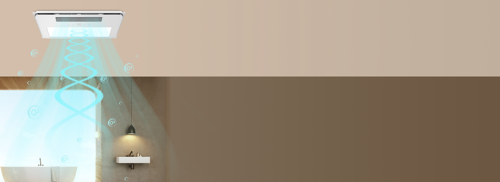 有氧沐浴，呼吸更暢爽 一鍵有氧沐浴模式...