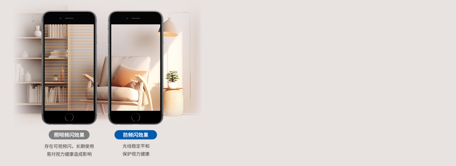 無可視頻閃 采用智能恒流驅動，出光穩定...