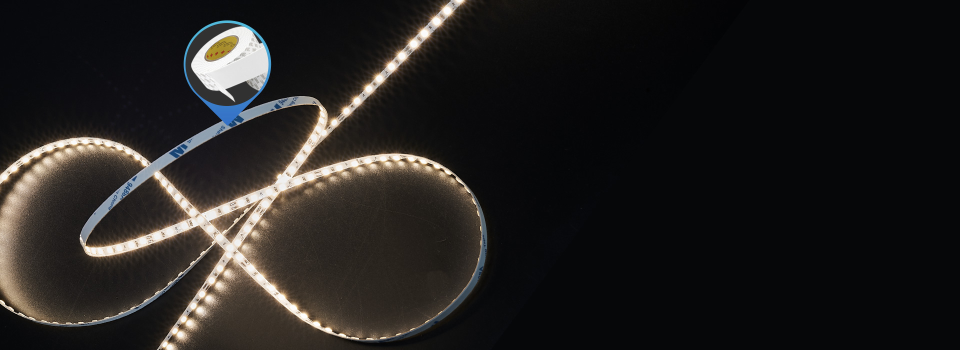 自帶背膠，安裝方便 裸板燈帶，自帶強力...